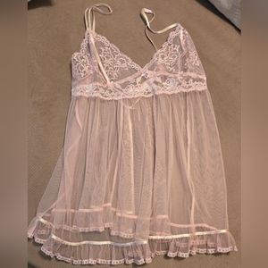 Vintage Victoria's Secret Size Medium,  Baby Doll, Color light Pink